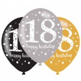 18th Birthday Latex Balloons 
